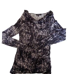 Jones New York Blouse Petite Women’s Gray Snakeskin